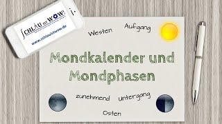 Mondkalender und Mondphasen [upl. by Latterll]