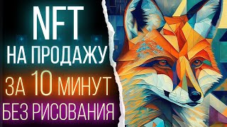 Как создать NFT с нуля без умения рисовать и как разместить НФТ на продажу в OpenSea за 10 минут [upl. by Mide]