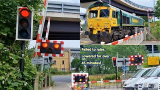 Malfunction  Barriers fail to raise at Ashton Junction Level Crossing Bristol [upl. by Nadler12]