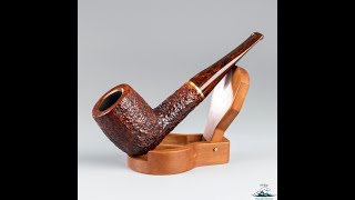 Savinelli quotBrunaquot Rusticated Chubby Billiard Sitter Cumberland Stem 101 9mm [upl. by Amron]