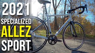 A Lot of Bike for the Money  2021 Specialized Allez Sport Feature Review amp Weight [upl. by Orelia]