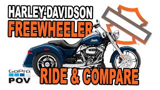 Harley Davidson Trike Freewheeler Ride amp Compare Rider POV [upl. by Nyrol]