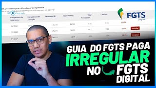 Guia do FGTS PAGA consta pendente na plataforma do FGTS DIGITAL [upl. by Sass]