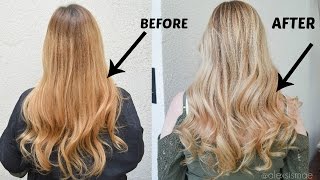 How to Neutralize Brassy Hair to a Gorgeous Blonde [upl. by Ecinhoj]