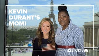 Kevin Durants mom talks visiting Paris for the Olympics cheering on her son [upl. by Kazue]