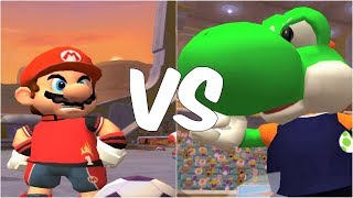 Super Mario Strikers  Mario vs Yoshi  GameCube Gameplay 720p60fps [upl. by Cara]