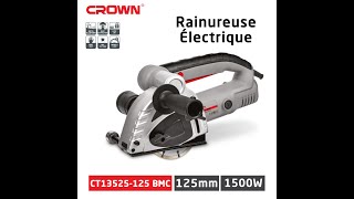 Rainureuse Électeique double disque 1500W 125mm CROWN CT13525 [upl. by Salesin886]