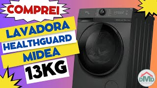 Lavadora HealthGuard Smart 13kg Titanium Midea MF200 Unboxing  Medidas e Lavagem do Tambor [upl. by Prissie449]