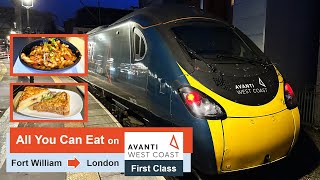 All You Can Eat in First Class on Avanti West Coast Train Fort William  Glasgow  London Euston [upl. by Anomahs946]