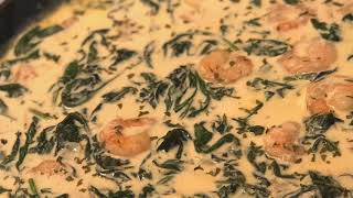 QUICK amp EASY CREAMY SPINACH amp SHRIMP [upl. by Ynolem689]