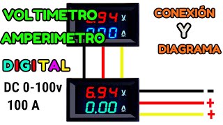 🔴COMO se conecta fácilmente un Voltímetro Amperímetro 100v 100A para fuente de alimentación [upl. by Molli]