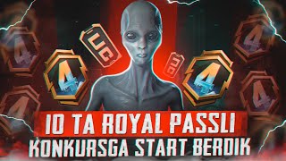 ertaga 10 ta Royal Pass konkursmi golibini aniqlaymiz [upl. by Papageno]