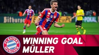 123rd Minute  Müller Decides DFB Cup Final against BVB  201314 DFB Cup [upl. by Yelkrab]