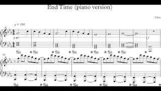 BMS End Time piano version score [upl. by Riocard]