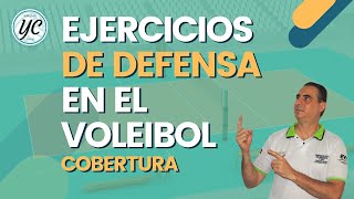 EJERCICIOS sintéticos y globales de DEFENSA con colocación y cobertura del REMATE en el VOLEIBOL [upl. by Alekin]