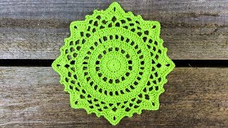 How To Crochet Simple Doily Easy For Beginners [upl. by Pentheas]