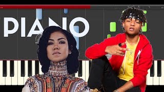 Jhené Aiko Sativa ft Rae Sremmurd Piano Midi tutorial Sheet app Cover Karaoke [upl. by Suh]