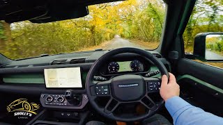 NEW Land Rover Defender POV Test Drive London  England [upl. by Buote871]