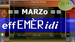 e  effÈMERidi di MARZo   tradizionali effemerides latine Efemerologìa periodística [upl. by Fabi]