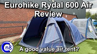 Eurohike Rydal Air 600 Tent Review  A Good Value Air Tent [upl. by Anana]