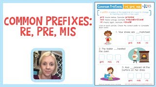 Common Prefixes RE PRE MIS  Building Vocabulary  Kids Academy [upl. by Eiramlatsyrk]