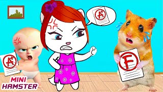 Im Sorry Angela Dont Mad At Hamster  Cartoon by MINI HAMSTER [upl. by Allin]