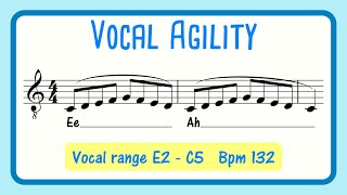 Vocal Agility Exercise for Intermediate Singers  Vocal range E2  C5 [upl. by Assilak]