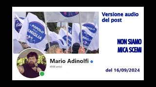 Da un post FB di Mario Adinolfi del 160924 [upl. by Oreste]