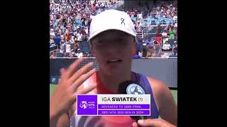 It Wasnt Easy Iga Swiatek After Beating Mirra Andreeva in Cincinnati Open 2024 igaswiatek [upl. by Doane]