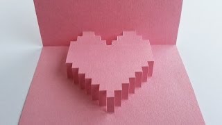 TUTORIAL bigliettino con CUORE 3D [upl. by Atoel]