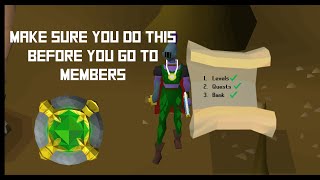 Checklist of EVERYTHING you need before going into OSRS Members  Before you use your First Bond [upl. by Malena]