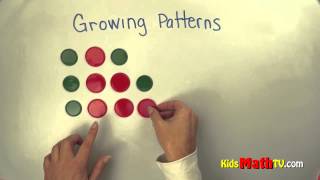 Learn Growing Patterns in this Math Video tutorial Kindergarten lesson for kids [upl. by Snodgrass]