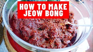 Lao Food How to Make Jeow Bong วิธีทำแจ่วบอง ແຈ່ວບອງ [upl. by Aropizt]