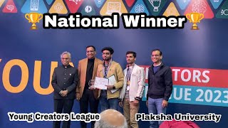 We Won National Science Fair at Plaksha University  Young Creators League  Furquan Faizy [upl. by Atiugal]