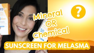 Melasma Mineral vs Chemical Sunscreen [upl. by Eimar]