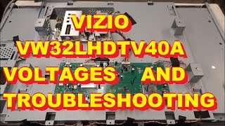 Vizio LCD TV VW32LHDTV40A Voltages and Trobleshooting Repair 363703320150 050005070590 VW32L [upl. by Duarte]