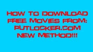 How To Download Free Movies From Putlockercom [upl. by Margit954]