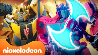 Bumblebee Saves Optimus Prime amp More Epic Battles in Transformers EarthSpark  Nickelodeon UK [upl. by Sirraf]