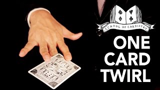 Cardistry for Beginners Card Twirl  One Card Twirl Tutorial [upl. by Alisia]