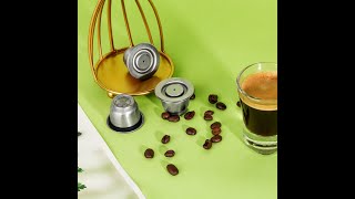 Compatible Nespresso Brewer Reusable Nespresso Capsule Filter Pod by original factory [upl. by Shellans]