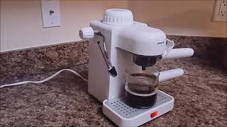 How to make coffee with Krups espresso mini model 963 [upl. by Nosyerg436]