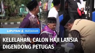 Petugas Juga Menyuapi Calon Haji  Liputan 6 Mataram [upl. by Minton503]