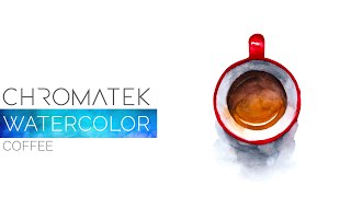 Watercolor Coffee with Chromatek Watercolor Real Brush Pens [upl. by Lelia]