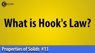 What is Hookes Law  Properties of Solid  Basic Physics [upl. by Concordia100]