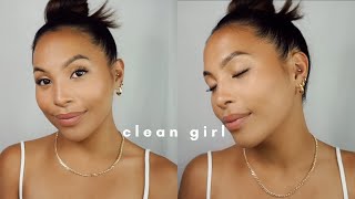 ✨CLEAN GIRL✨ makeup look  spring  summer  2022 [upl. by Rayham]