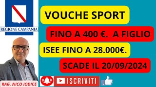 400 EURO A FIGLIO BONUS SPORT PER LA REGIONE CAMPANIA youtube shorts short youtubeshorts [upl. by Trisa]