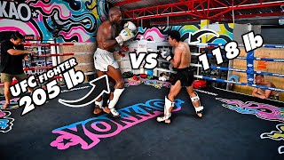 Muay Thai Sparring  BIG Vs Small UFC’s Khalil Rountree Jr Vs Tay Matee [upl. by Leveridge]