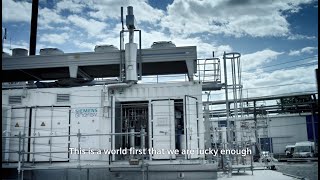 Siemens Energy SGT400 running on 100 green Hydrogen without Co2 and low Nox Dry Low Nox [upl. by Ibrab]