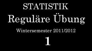 StatistikÜbung am 28102011 1 Übung [upl. by Charity103]