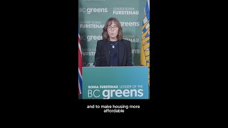 BC Greens Housing announcement [upl. by Akedijn]